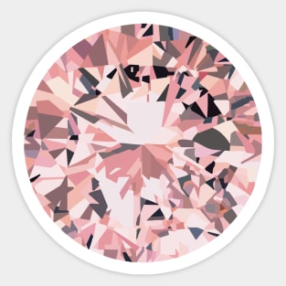 Pink diamond geometric illustration Sticker